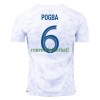 Maillot de Supporter France Pogba 6 Extérieur Coupe du Monde 2022 Pour Homme